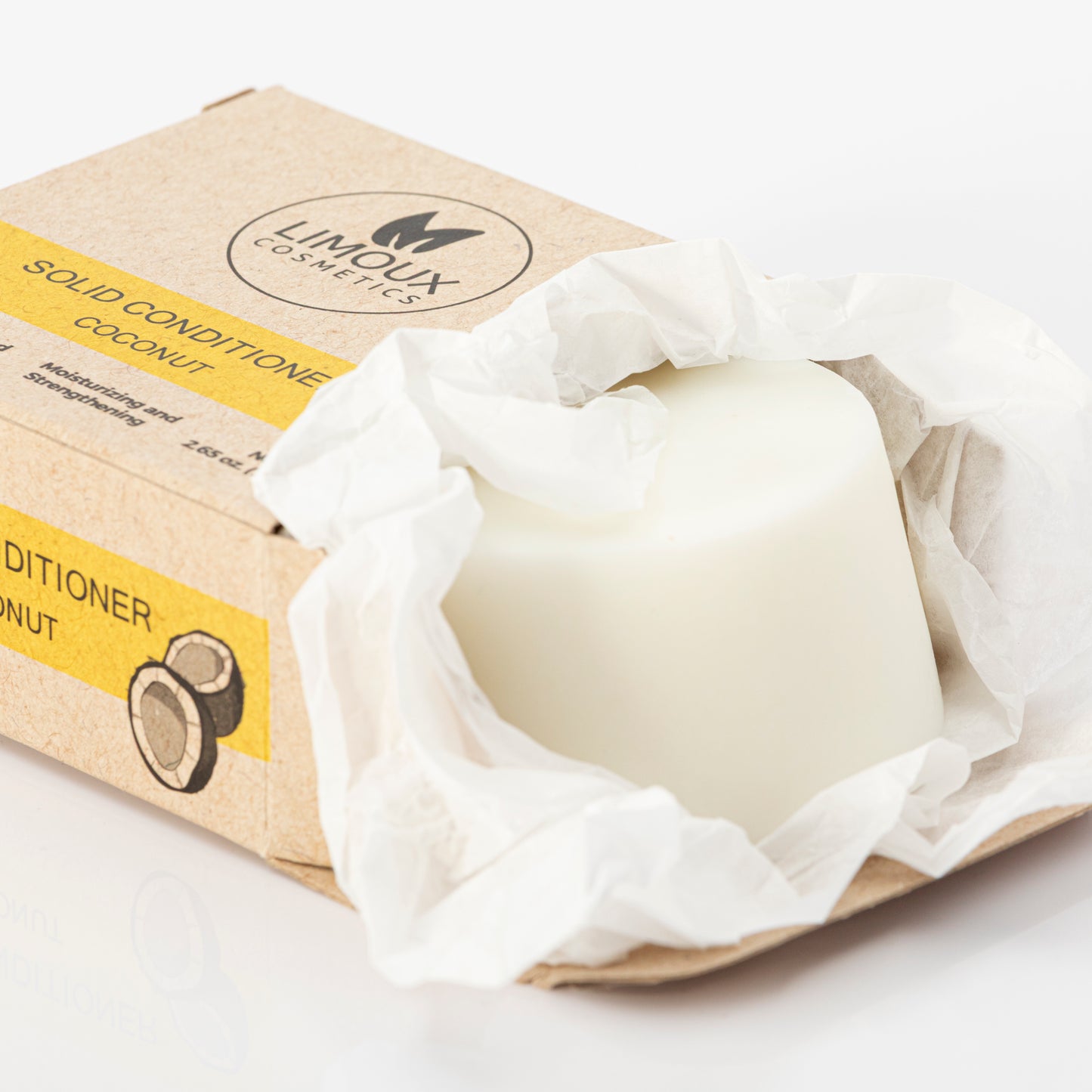 Solid Conditioner - Coconut - 2.65oz - All Hair Types - Vegan, Cruelty-Free & Paraben-Free